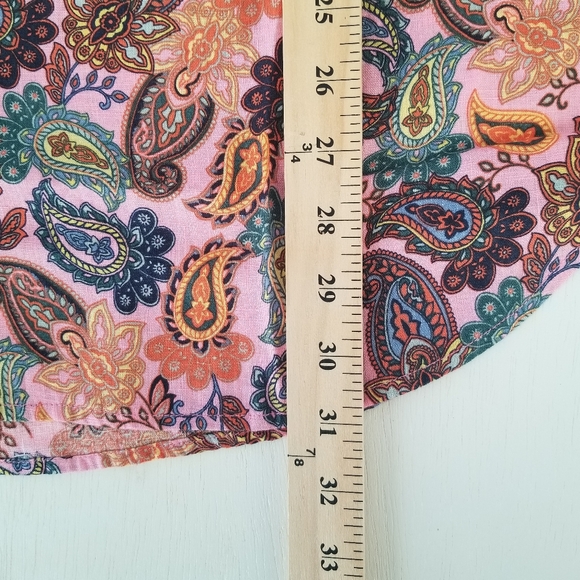 Boden Shirt  Long Sleeve Multicolor 100% Linen Size 14 L - Picture 7 of 12